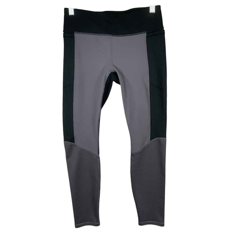 Fableitcs Leggings Women Small Powerhold Lavender Grey Mesh Yoga Running Active